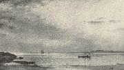 Amaldus Clarin Nielsen Painting- tengerpart oil painting on canvas
